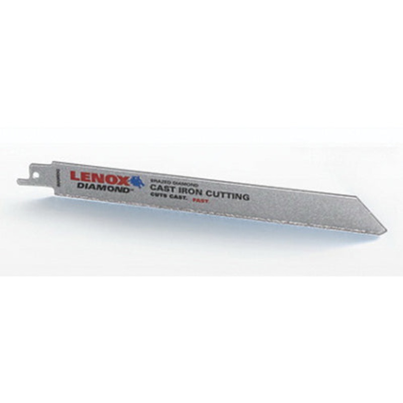 LENOX Diamond Series 10833800RDG Reciprocating Saw Blade, 8 in L, 3/4 in W, Straight Shank, Carbide Cutting Edge