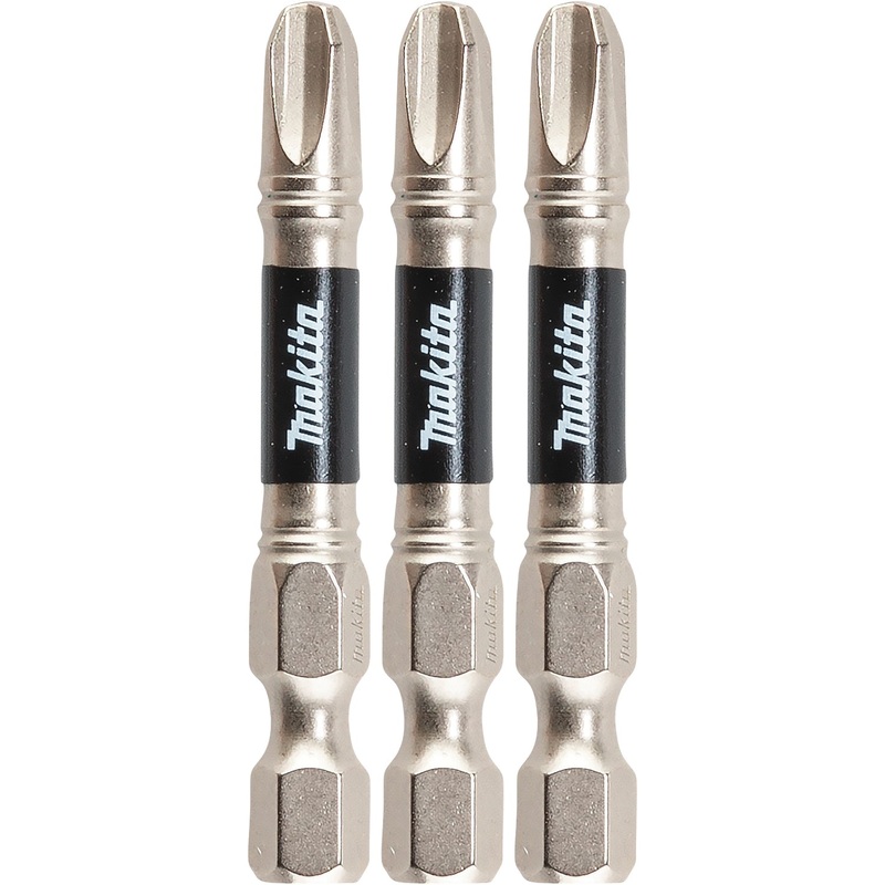Makita Impact XPS E-00789 Power Bit, Phillips Point, #3 Point, 2 in OAL, 1/4 in Shank, Steel