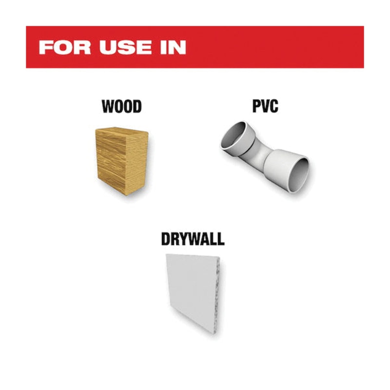 Milwaukee OPEN-LOK 49-25-1109 Wood Blade, Cut-Away, Universal Fit Blade, 2.05 in L Blade, 1-3/8 in W Blade