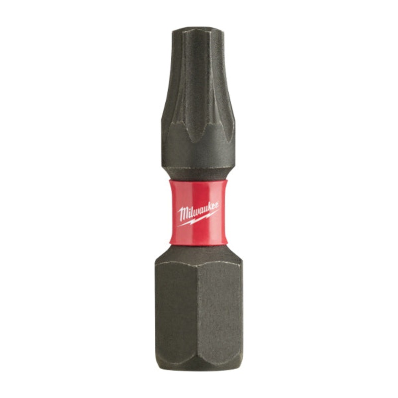 Milwaukee SHOCKWAVE 48-32-4436 Insert Bit, Torx Point, T25 Point, 1 in OAL, 1/4 in Shank, Single End, Steel