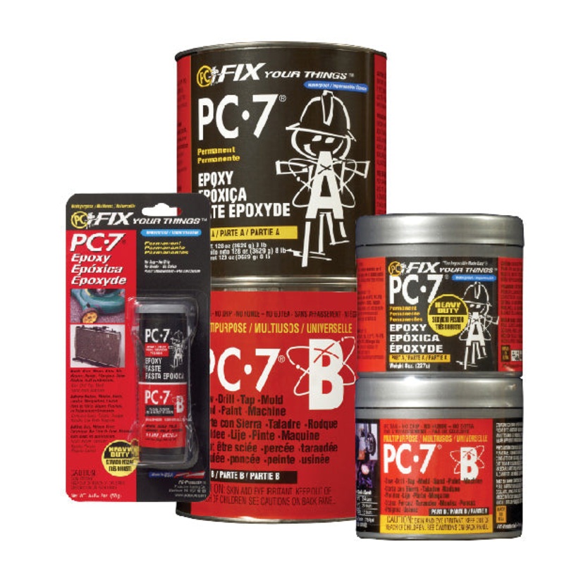 PC PC-7-1LB Epoxy Paste, Black/Gray, 24 to 48 hr Curing, 2 to 16 oz